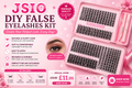JSIO False Eyelashes Kit – Natural & Glam Lash Set