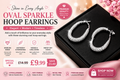Oval Sparkle Hoop Earrings
